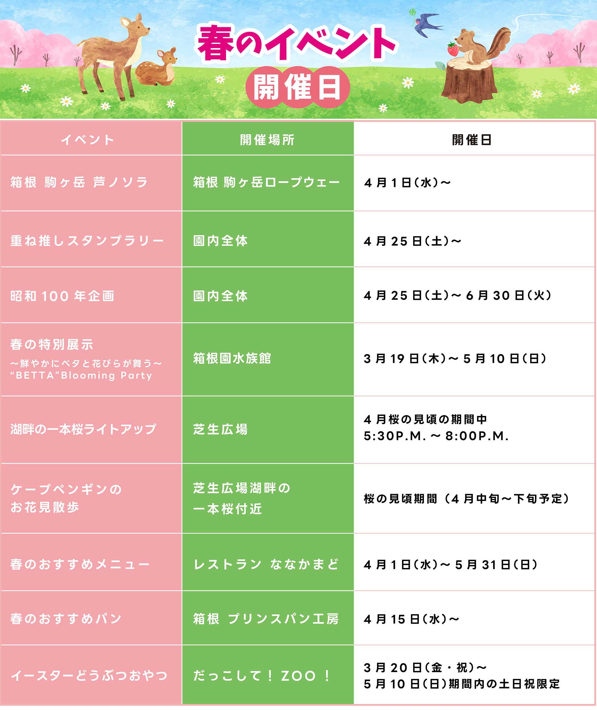 秋のイベント開催日