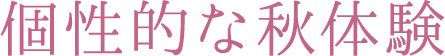 個性的な秋体験