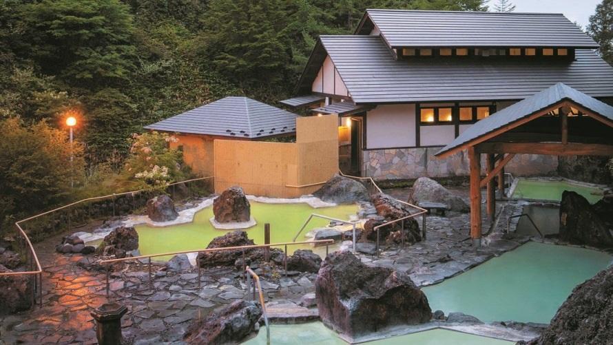 ファミリーやご友人、それぞれのスタイルに合わせて、ゆったりとお過ごしいただけるホテル。8つの湯船からなる、石庭露天風呂では、四季折々の景色をお楽しみいただけます。
