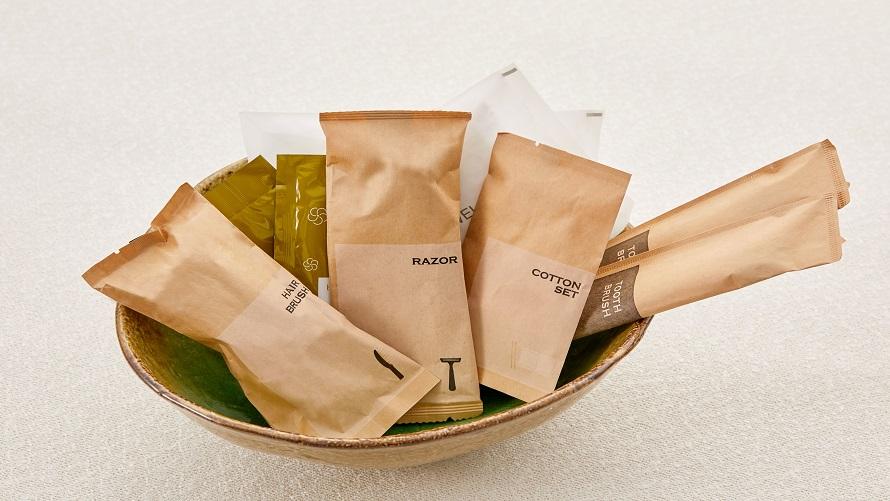 ＣＯ2排出とプラスチック使用量を削減するアメニティ