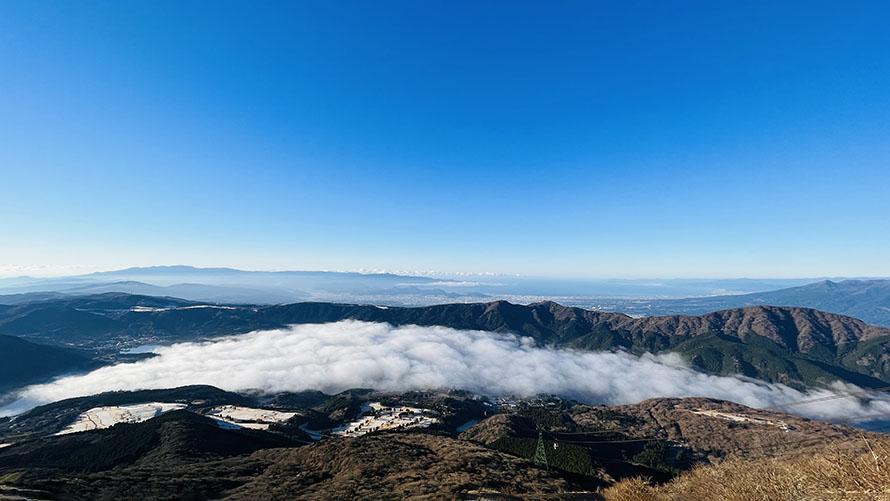 駒ヶ岳山頂, 雲海, 芦ノ湖, 駿河湾