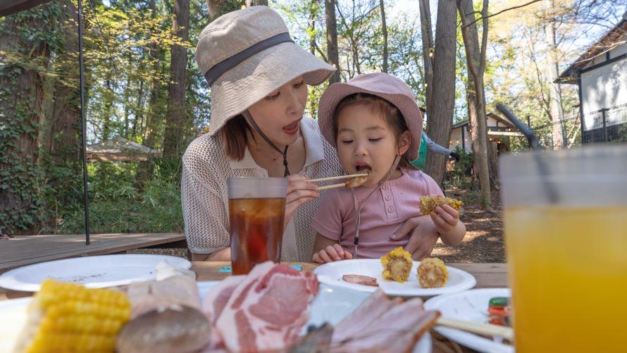 色とりどりの食材が並ぶ、見た目にも楽しいBBQ