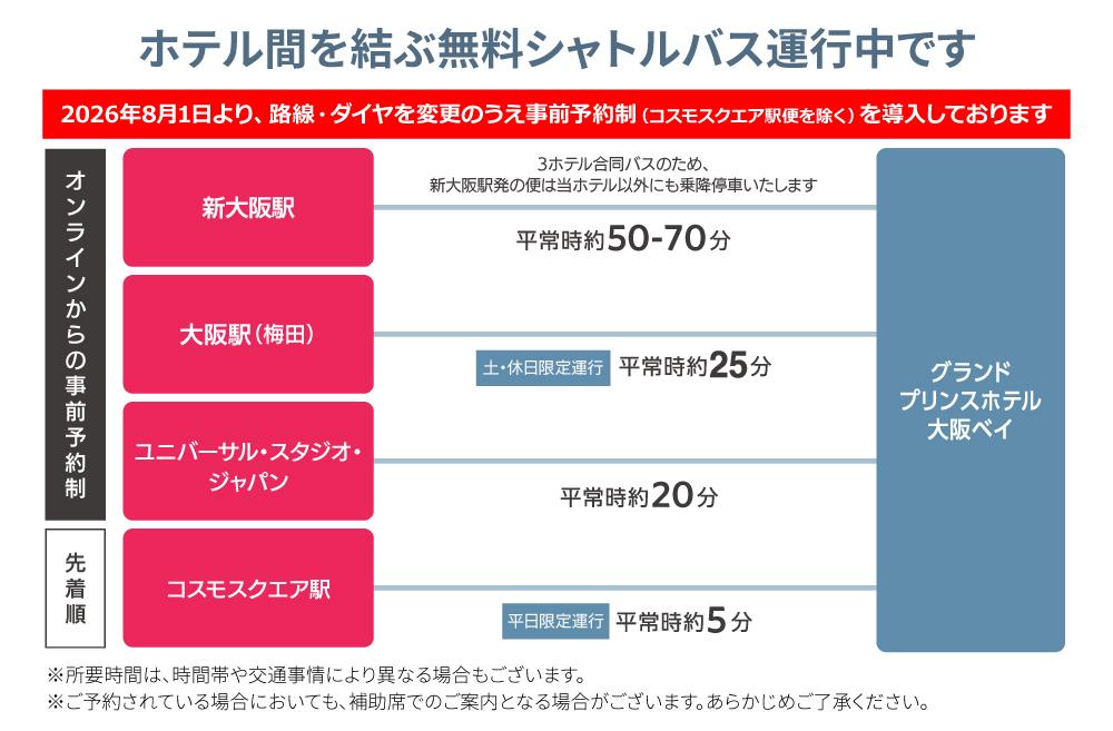 シャトルバスのご案内
