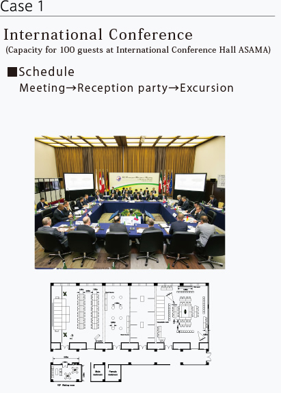 International Conference (Capacity for 100 guests at International Conference Hall ASAMA)