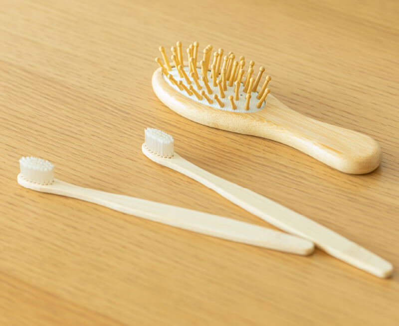 竹歯ブラシ＆木製ブラシの導入