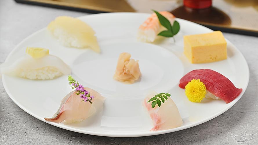 7種の寿司盛り合わせ