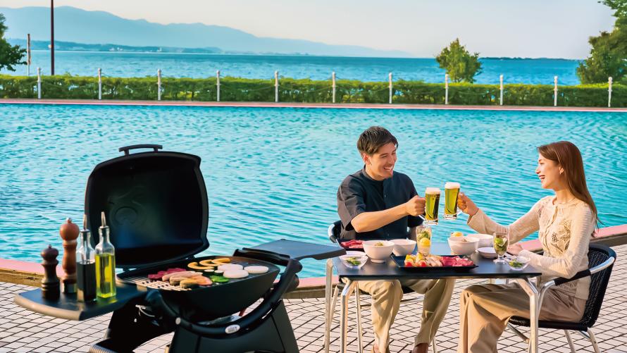 びわ湖の風に包まれて 湖畔BBQディナーと癒やしの夜（夕朝食付き）