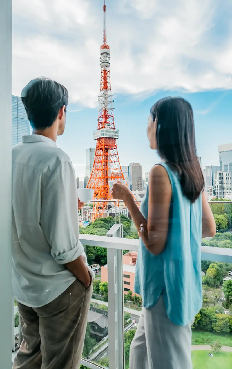 Just like box seats to enjoy views of Tokyo Tower