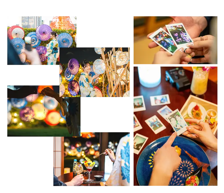 イベント限定のお食事や線香花火・お写真を楽しんで