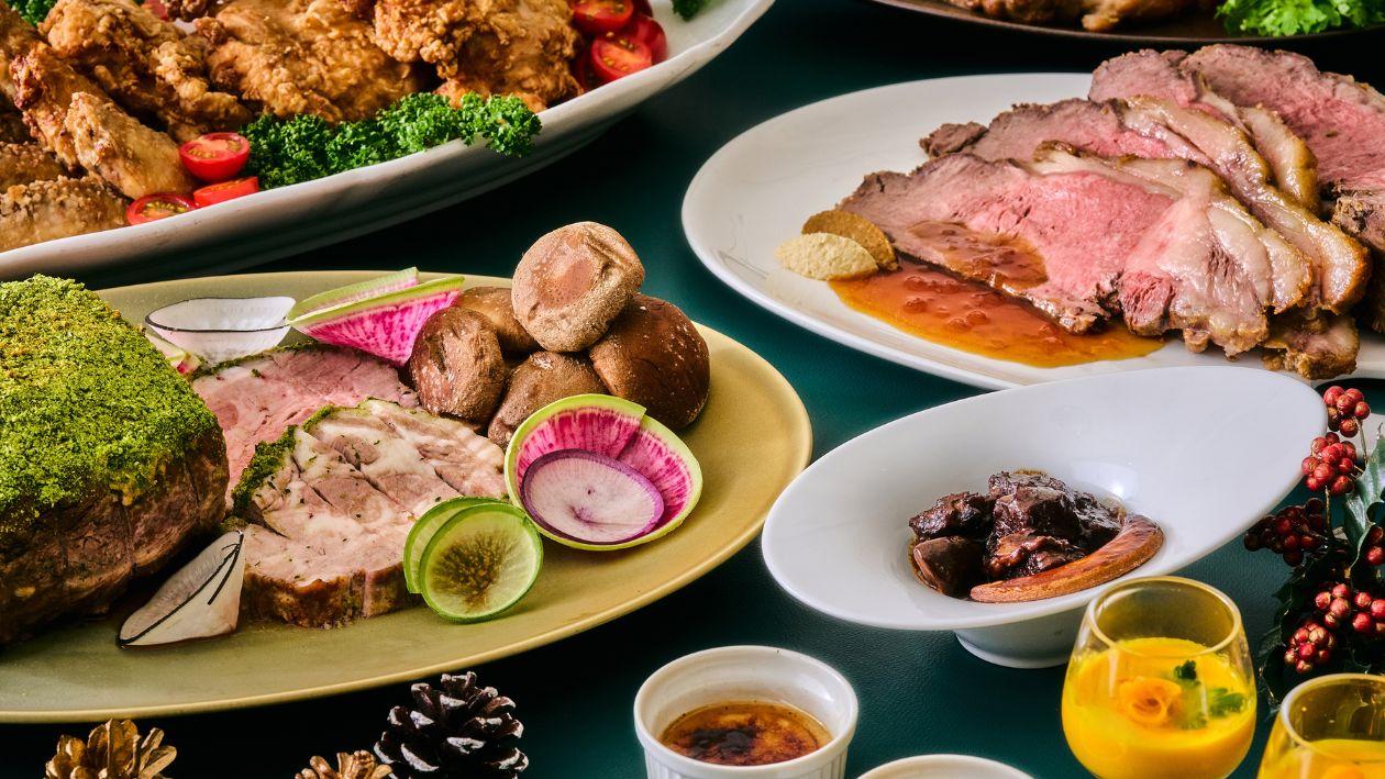 クリスマス限定のLUXE DINING HAPUNAディナーブッフェメニュー一例