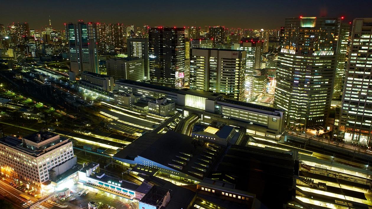 品川プリンスホテルの客室から眺める夜景