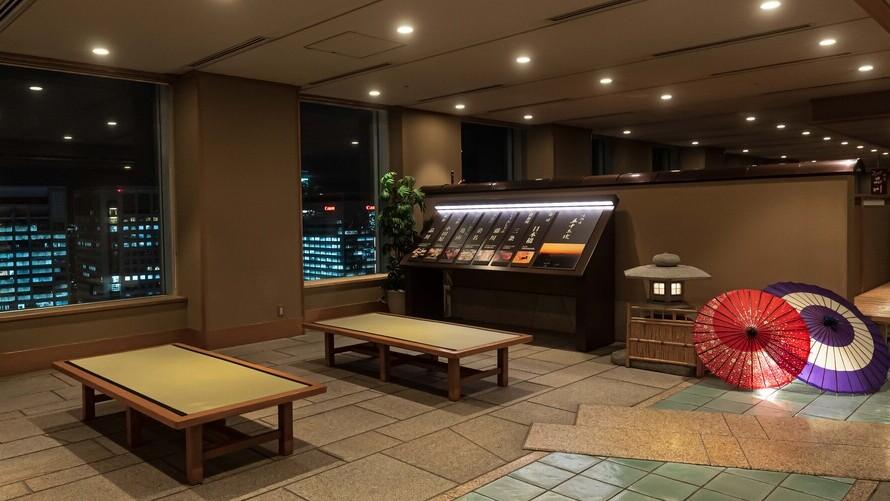 味街道五十三次店舗画像　和食・寿司・天婦羅・しゃぶしゃぶ・鉄板焼き・串揚げ・焼き鳥など7つの和食処と8つの個室がございます。
