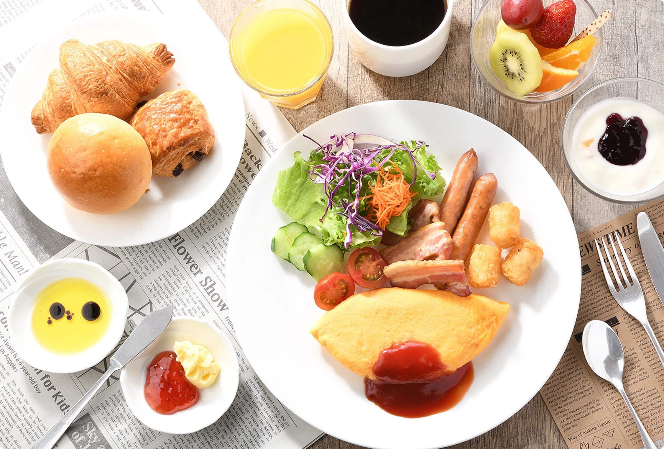 洋食中心のモーニングブッフェ