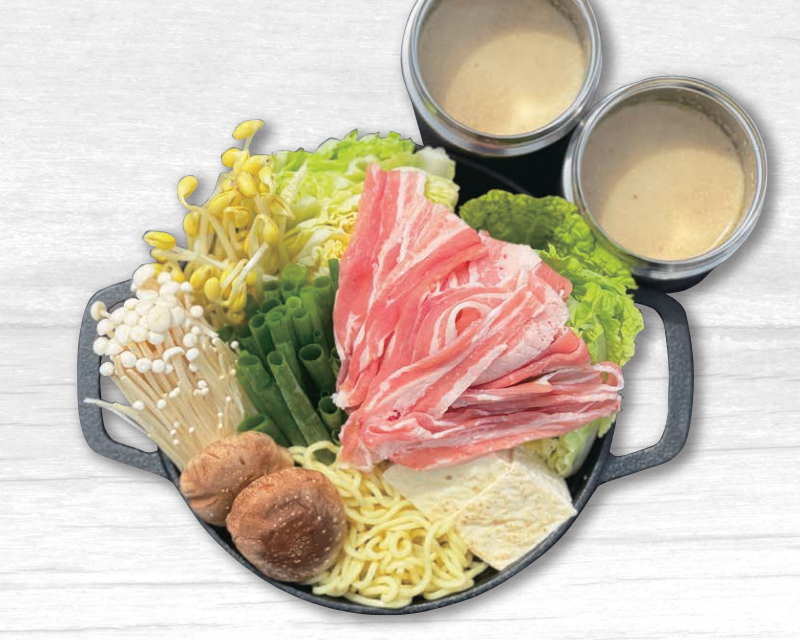 豚肉の豆乳鍋 〆は中華めん